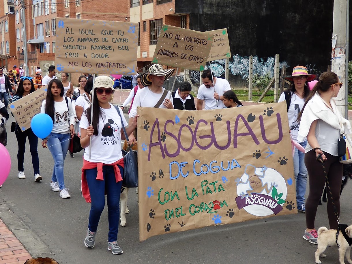 Gran marcha por los derechos de los animales se tomó a Zipaquirá1