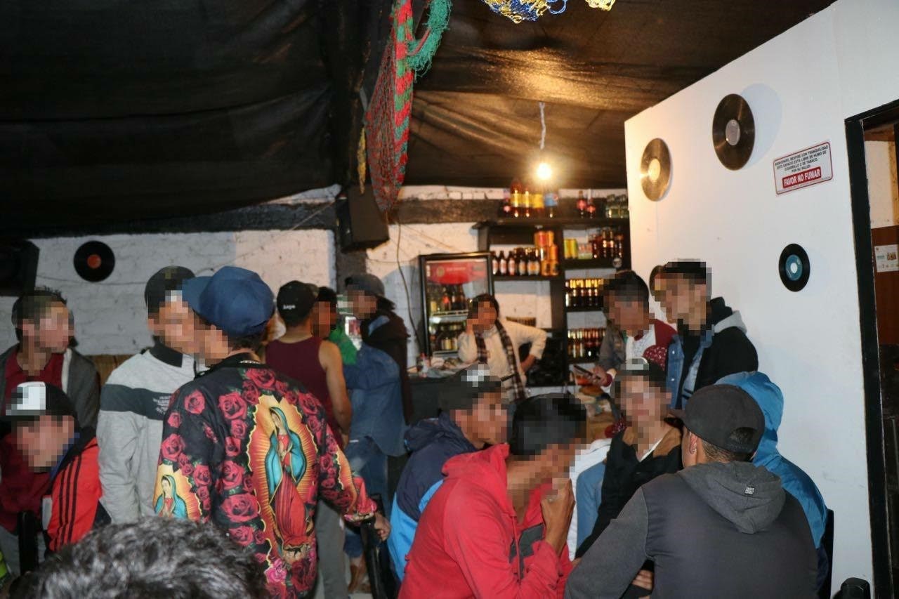 En chiquiteca se encontraron 73 menores presuntamente consumiendo alcohol