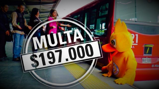 13 razones por las que podrá ser multado en TransMilenio cualquier transgresor