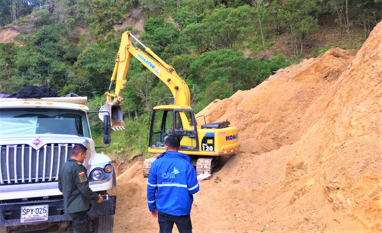 Operativo contra la minería ilegal en la regional Sabana Occidente