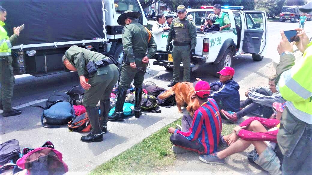 Fueron incautadas el dia de ayer mas de 30 armas blancas por la Policia de Facatativa