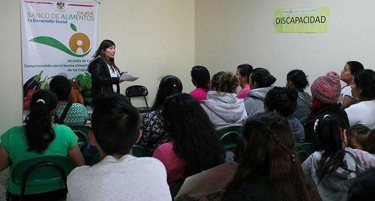 Madres gestantes cajiquenas beneficiadas de la Fundacion Exito y el Banco de Alimentos