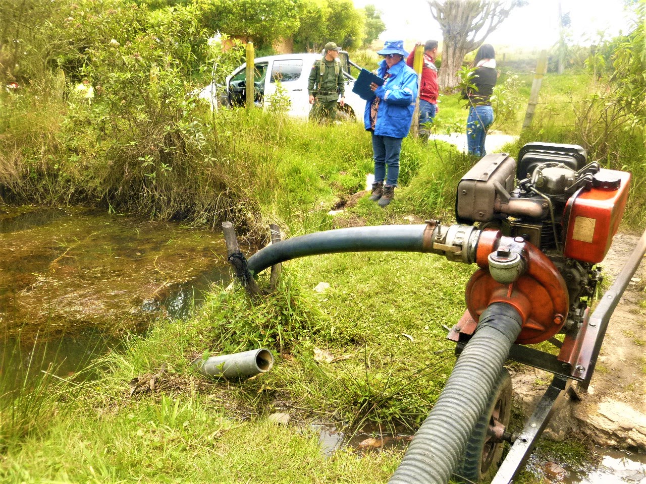 CAR halla captación ilegal y afectación a fuentes hídricas en Sibaté