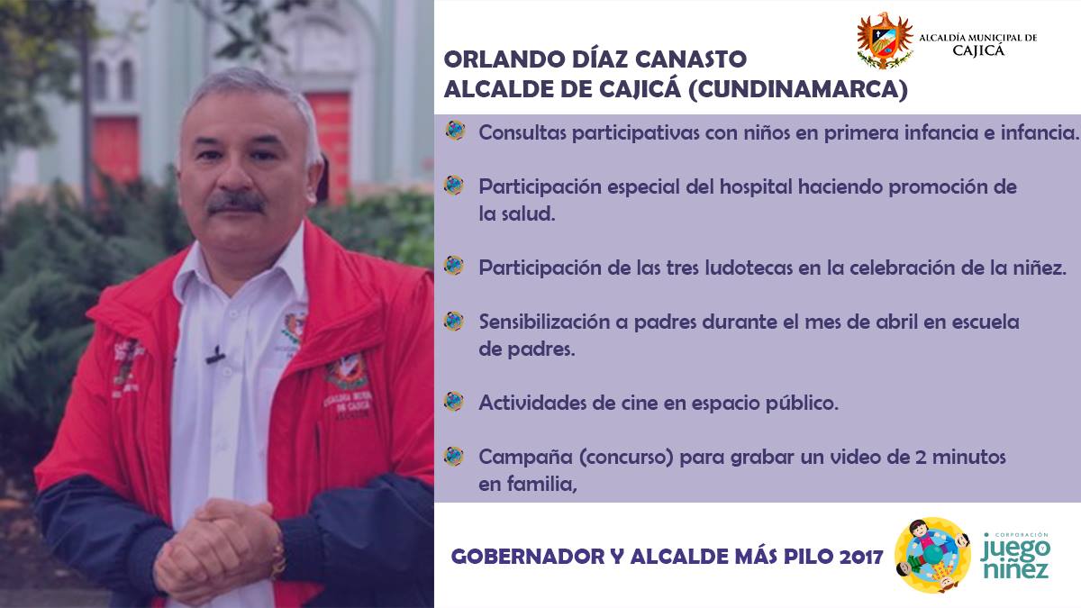 Orlando Diaz Canasto premiado como el