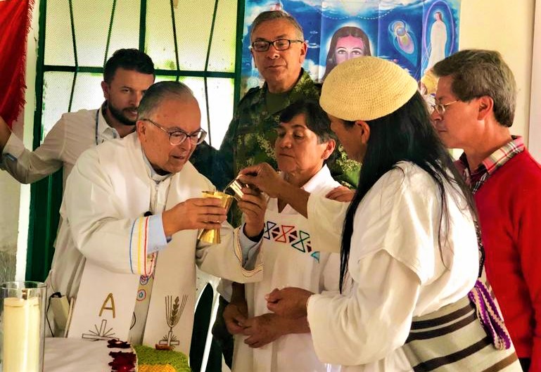 Brigada 13 presente en la posesion del gobernador del Cabildo Indigena Muisca 1