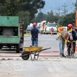 Obras en la via de ingreso del municipio de Sopo