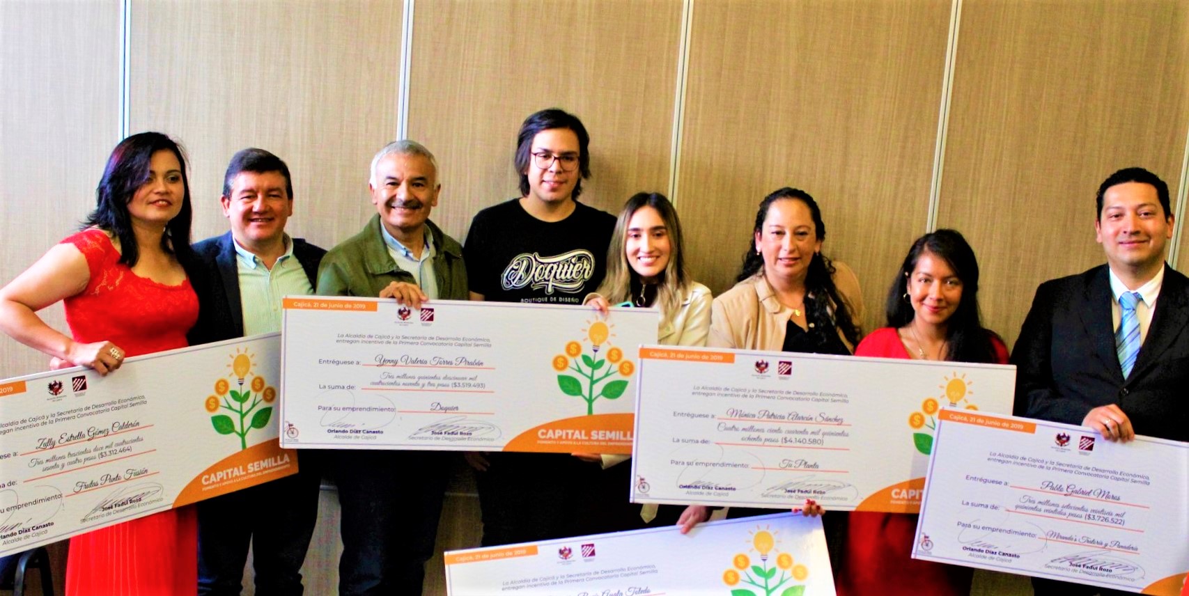 Alcaldia de Cajica entrego capital semilla a emprendedores