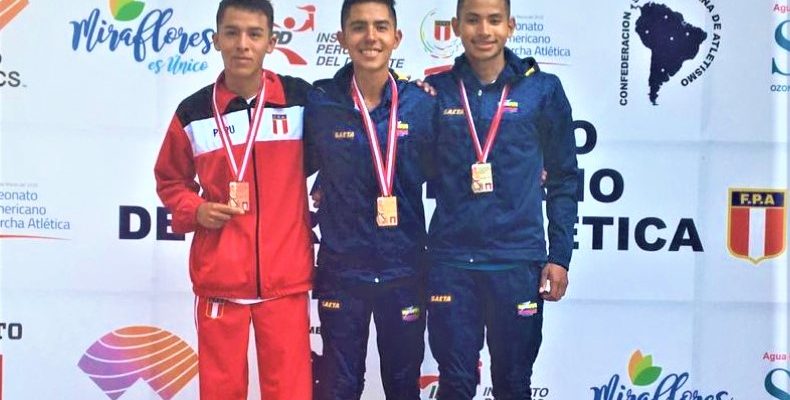 Ronald Salla y Sandra Galvis brillaron en el Sudamericano de Marcha
