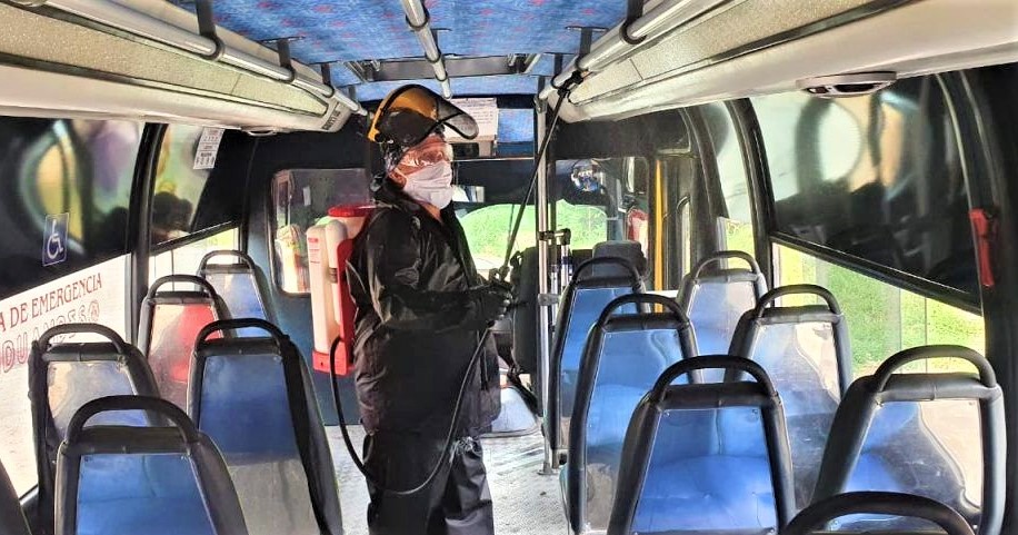 Empresas de transporte publico no deben permitir mas del 50 del cupo total