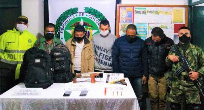 Capturados cinco integrantes de una banda delincuencial en Cundinamarca