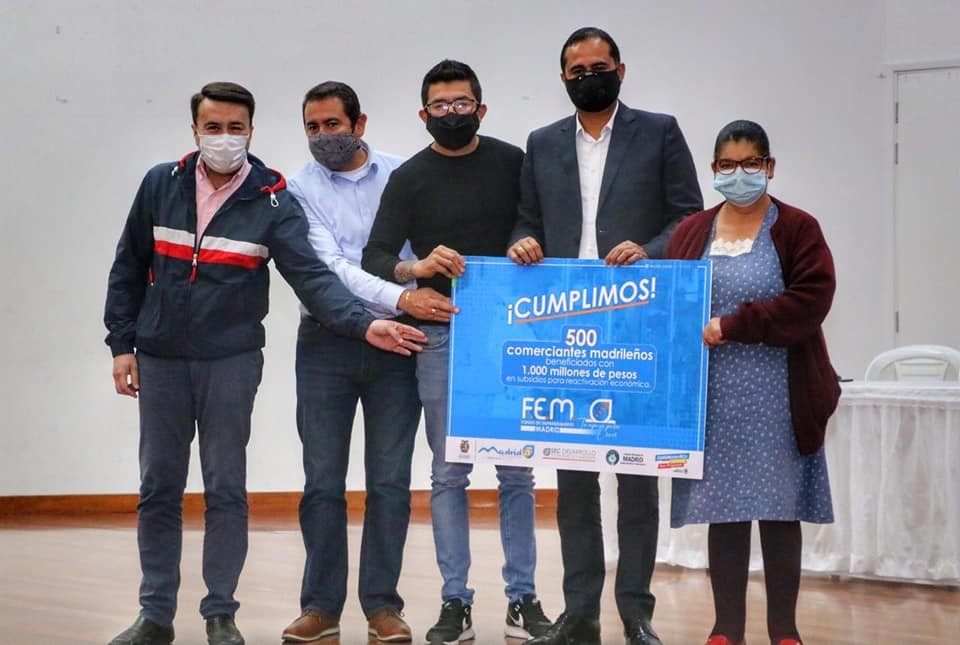 Comerciantes de Madrid Cundinamarca reciben mil millones para su reacivacion economica