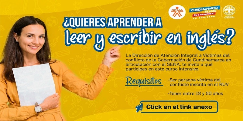Curso de ingles para Victimas del Conflicto en Cundinamarca