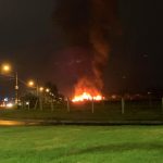 Incendio de grandes proporciones se presento en un predio de El Rudal en Zipaquira
