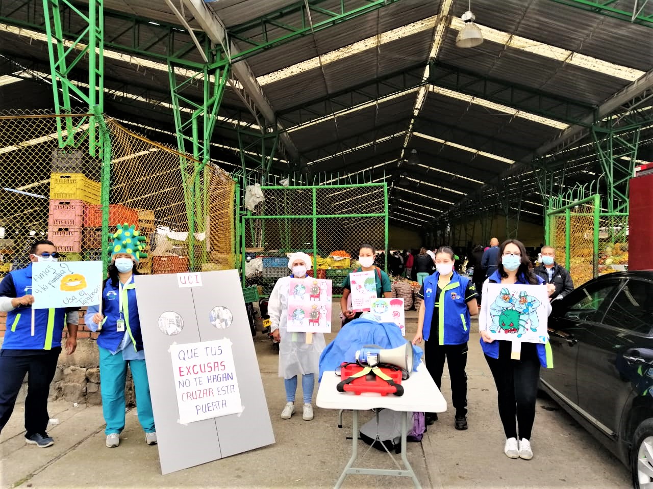 Actividades de sensibilizacion contra el covid 19 en Chia
