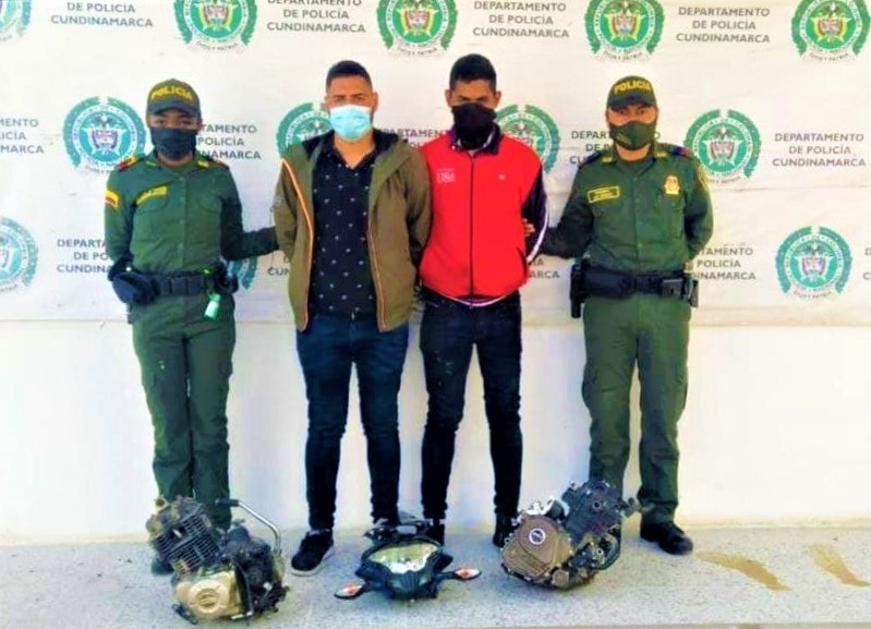 Capturados presuntos ladrones de motos en Zipaquira