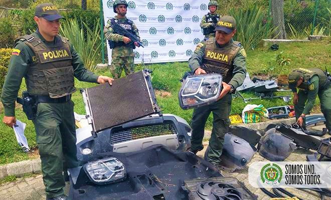 En Cundinamarca ubicado desguazadero de vehiculos