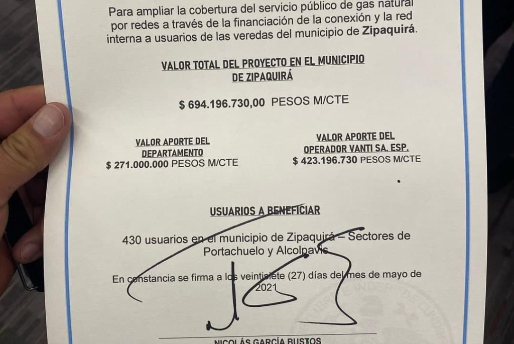 430 familias zipaquirenas seran beneficiadas con la conexion del gas natural domiciliario