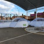 Instalacion de domos de aislamiento de covid 19 en Zipaquira