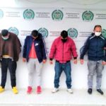 Cuatro presuntos delincuentes asegurados hurto a un taller de mecanica en Zipaquira