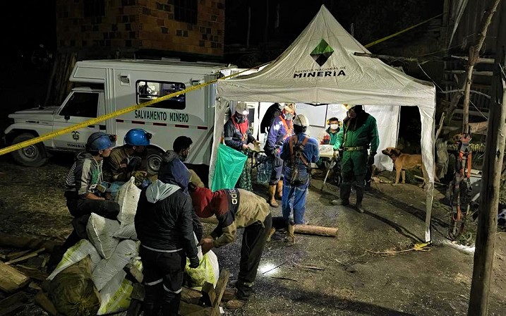 Salvamento minero rescato trabajadores atrapados en mina de Lenguazaque