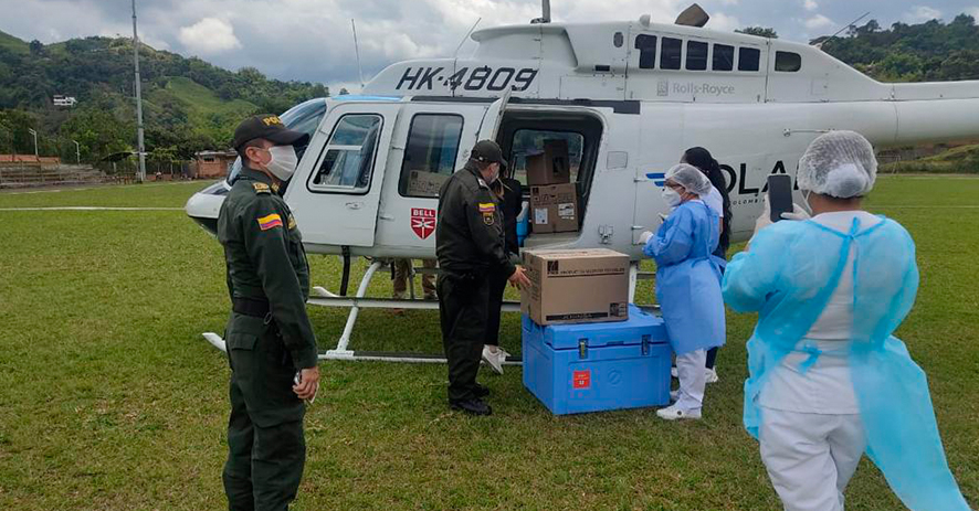 Cundinamarca primer departamento con helicoptero para traslado de vacunas