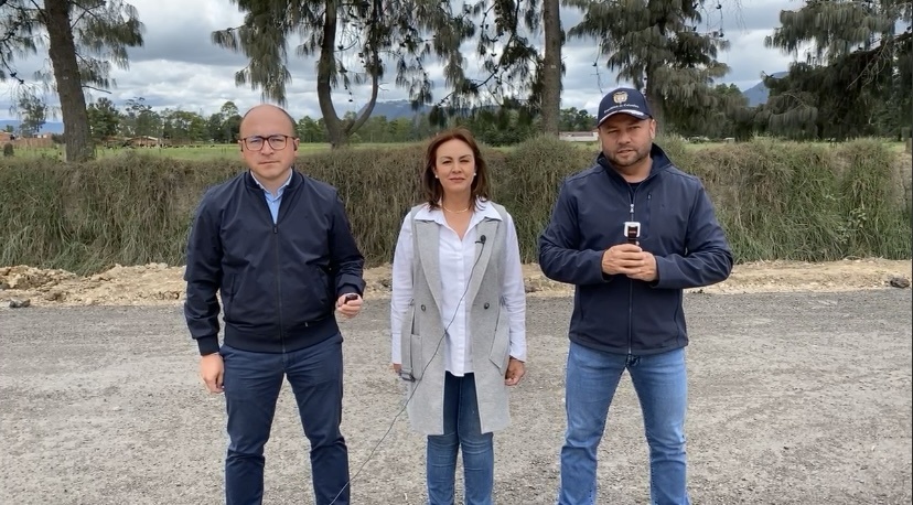Avance de las obras de mantenimiento de la via Susagua entre Zipaquira y Cogua