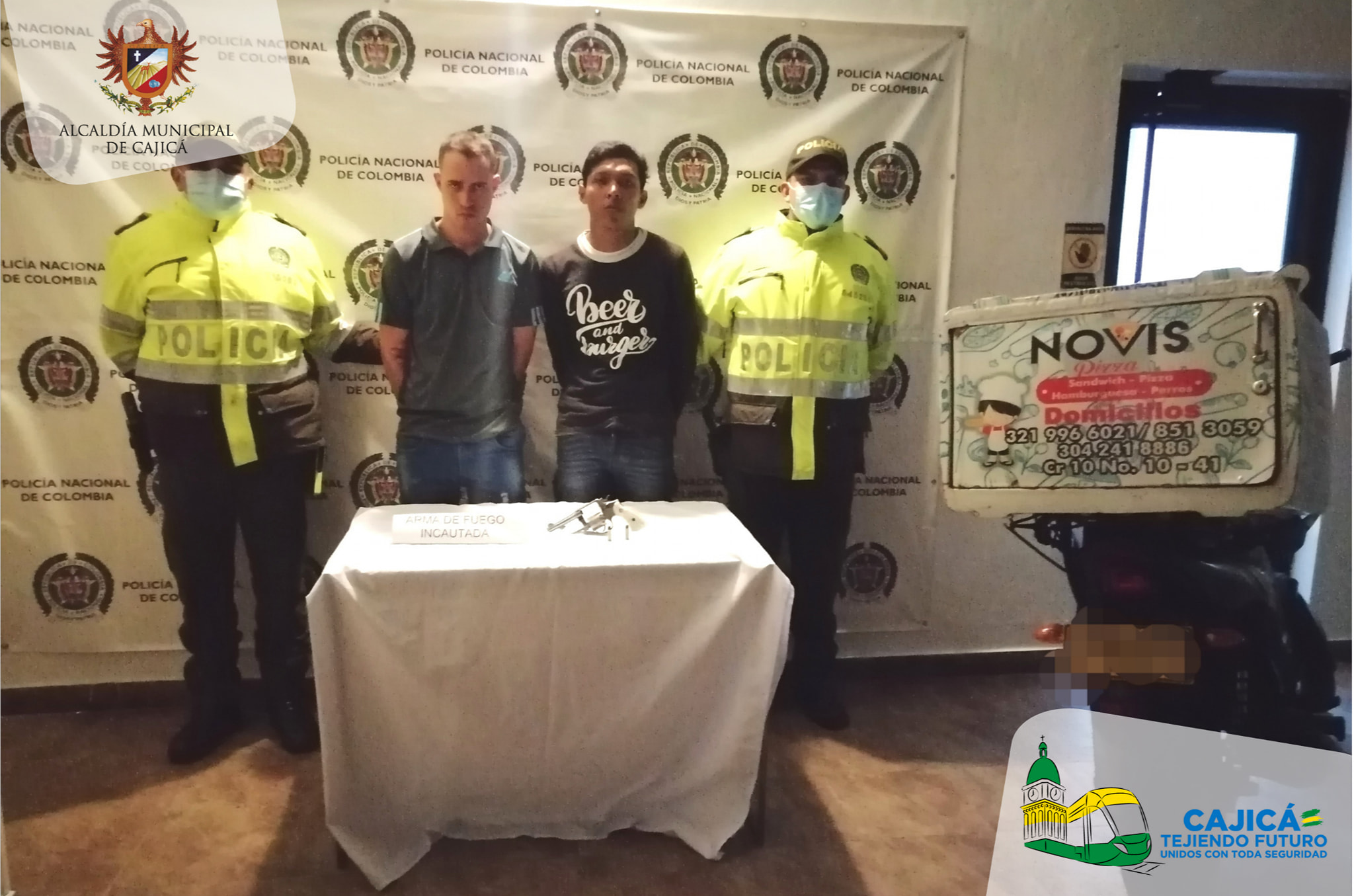 Capturados en Cajica hombres que habrian robado motocicleta en Zipaquira