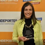 Reconocimiento a Katherine Artunduaga Mendoza directora de Insdeportes Cajica lider del deporte la recreacion y la actividad fisica en Cundinamarca.