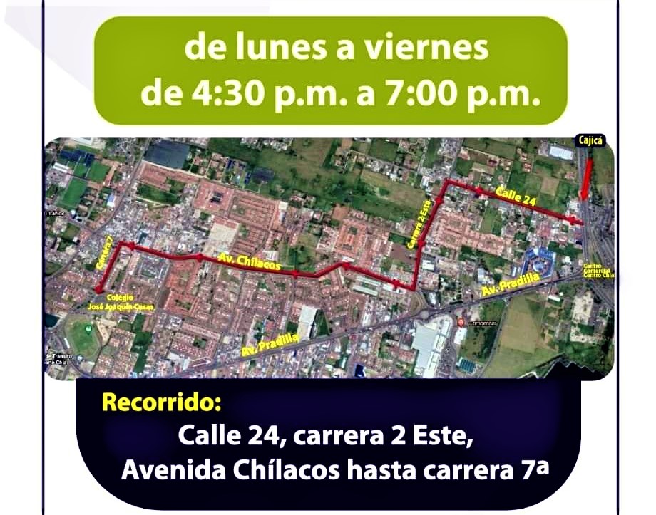 A partir de hoy 11 de enero se reactiva en Chia el contrafujo2