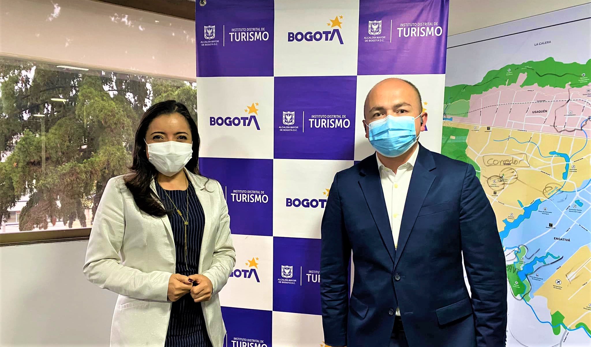El Diputado Fabian Rojas y la directora del IDT en la articulacion turistica Bogota Region1