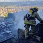 Bombero de Zipaquira atiende incendio en vivienda
