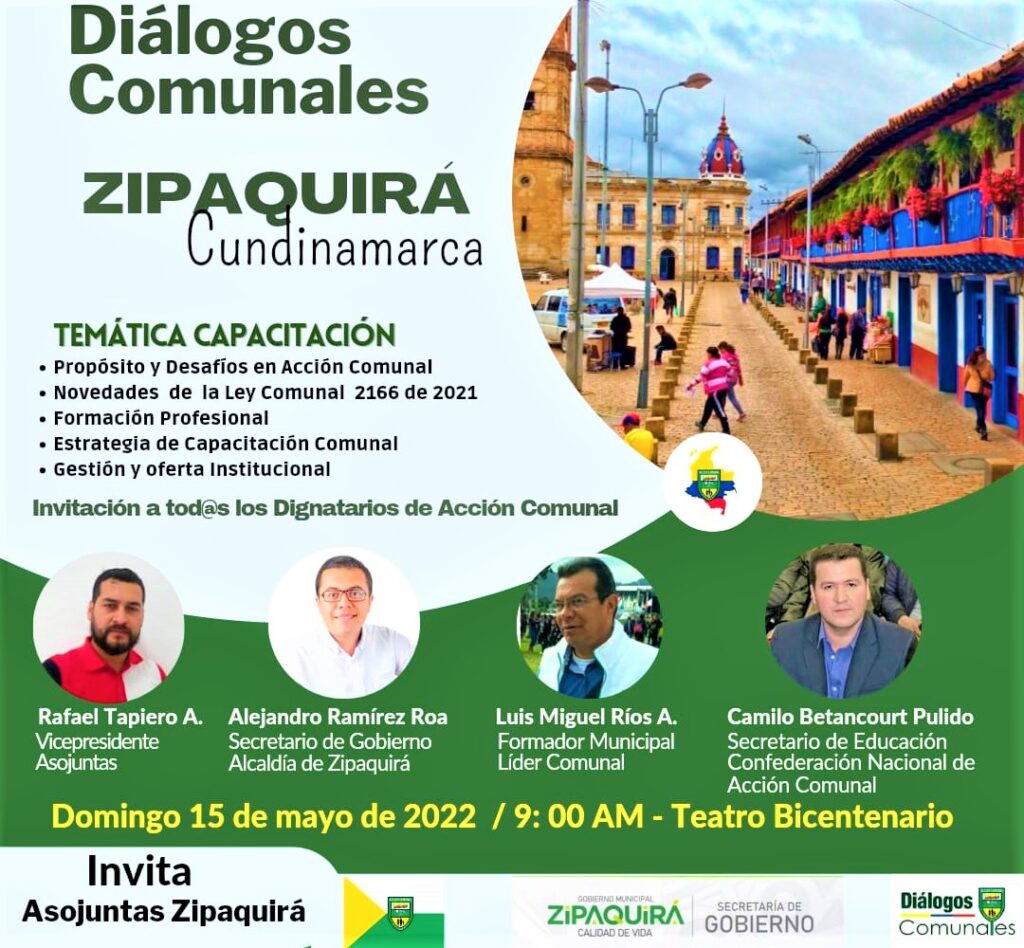 Este domingo 15 de mayo Dialogos Comunales Zipaquira2