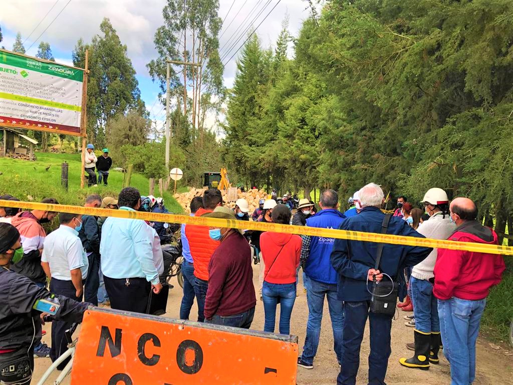 Personeria de Zipaquira si ha actuado a favor de la comunidad en la obra vial Barandillas La Fuente