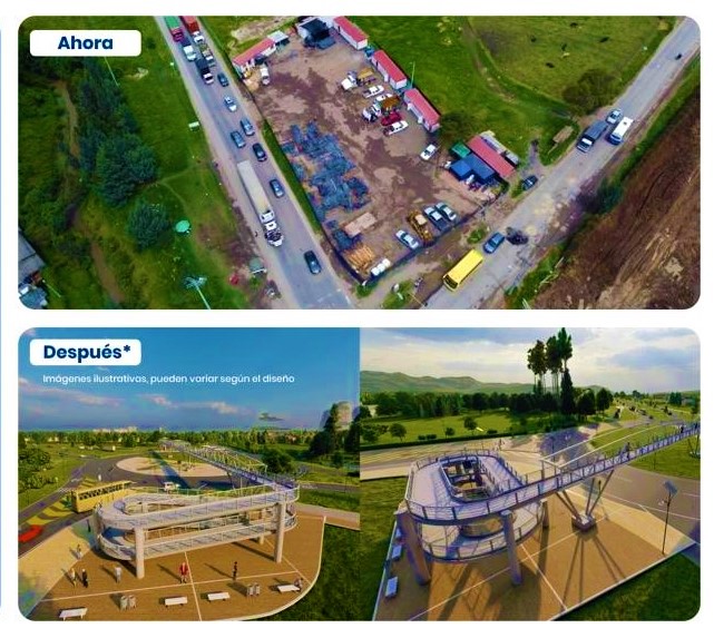 Socializacion de la construccion de la glorieta del sector Ave Colombiana en Zipaquira