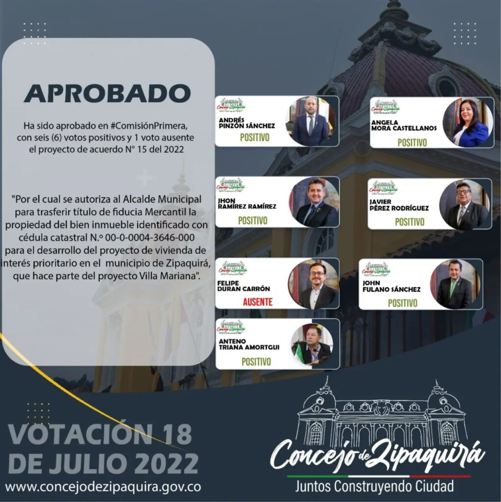 Proyectos aprobados y otros archivados en el Concejo de Zipaquira 4