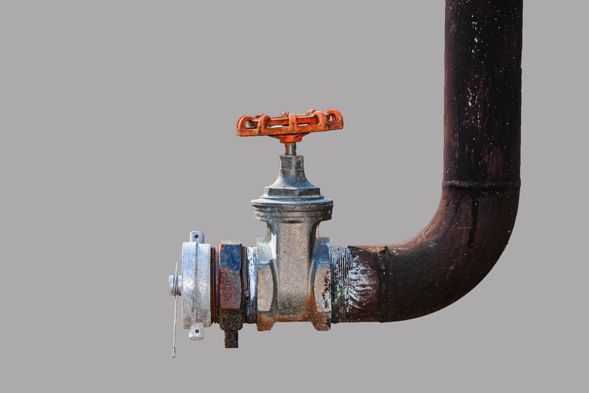 water valve and steel pipe on a gray background 2021 09 02 20 03 37 utc