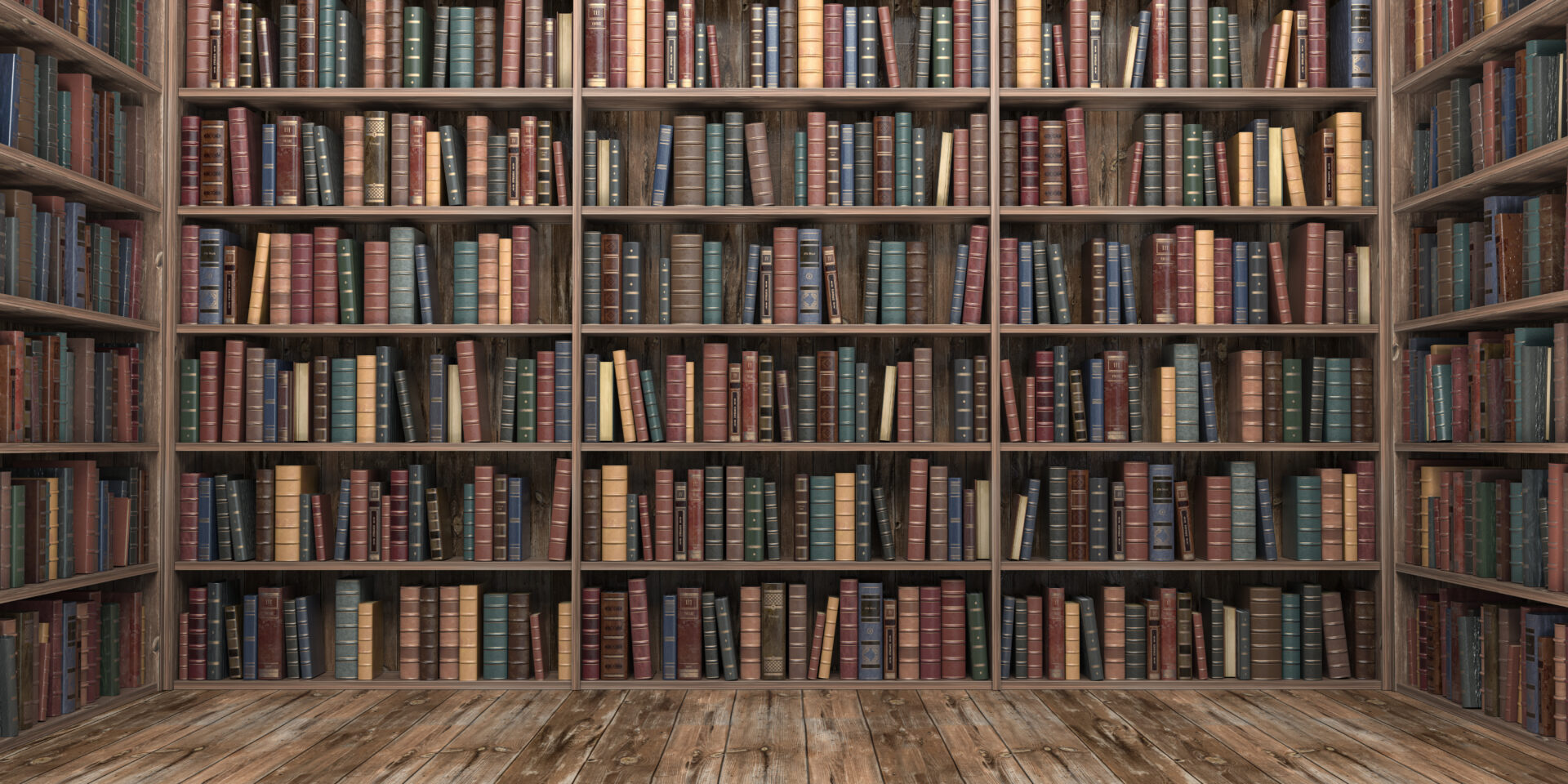 vintage books on bookshelves in old library educa 2021 09 03 13 42 05 utc