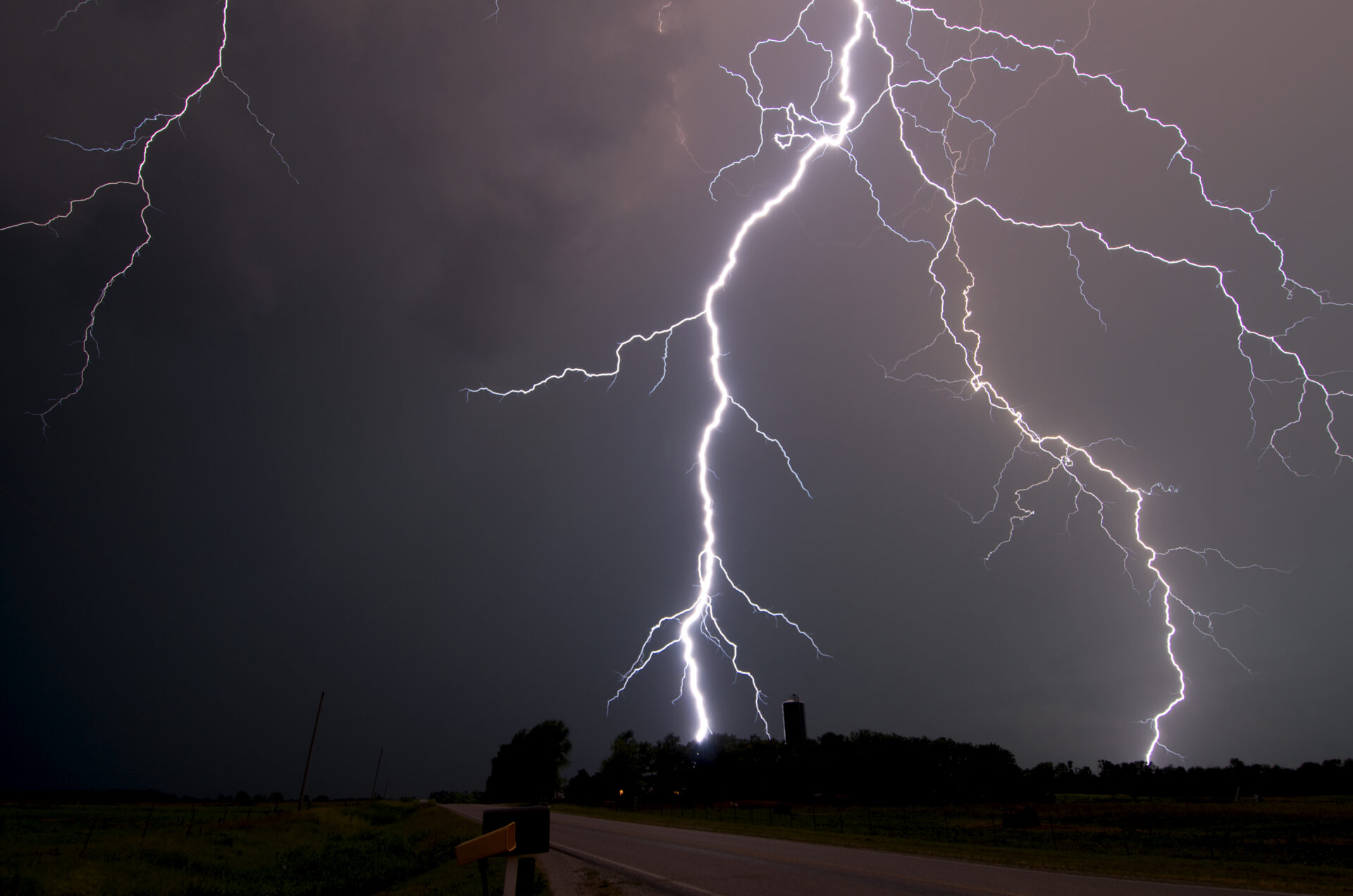 a lightning bolt hits a farm east of princeton k 2022 03 08 00 06 38 utc