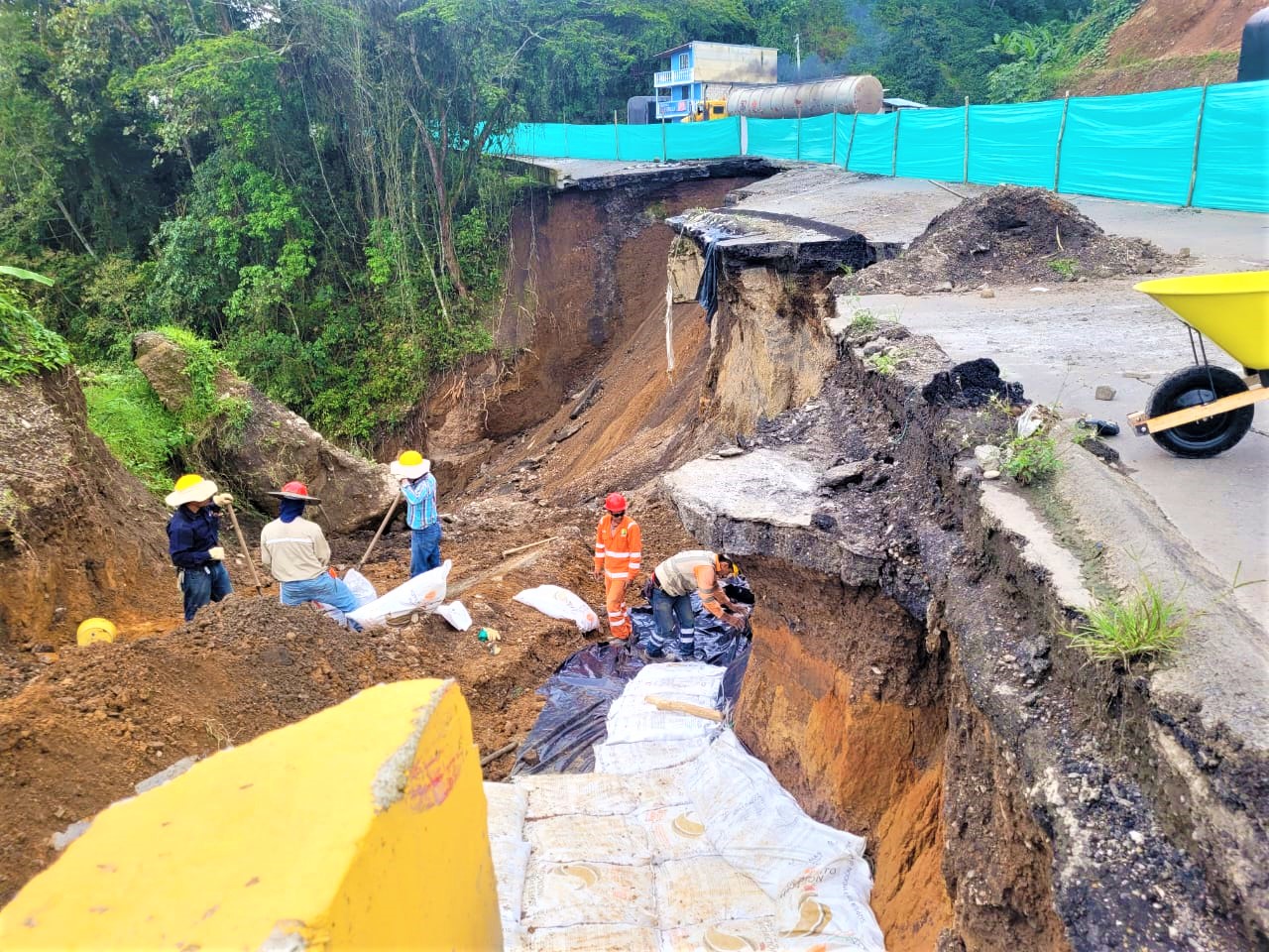 Avanza la intervencion del sitio critico en el sector Alto del Trigo