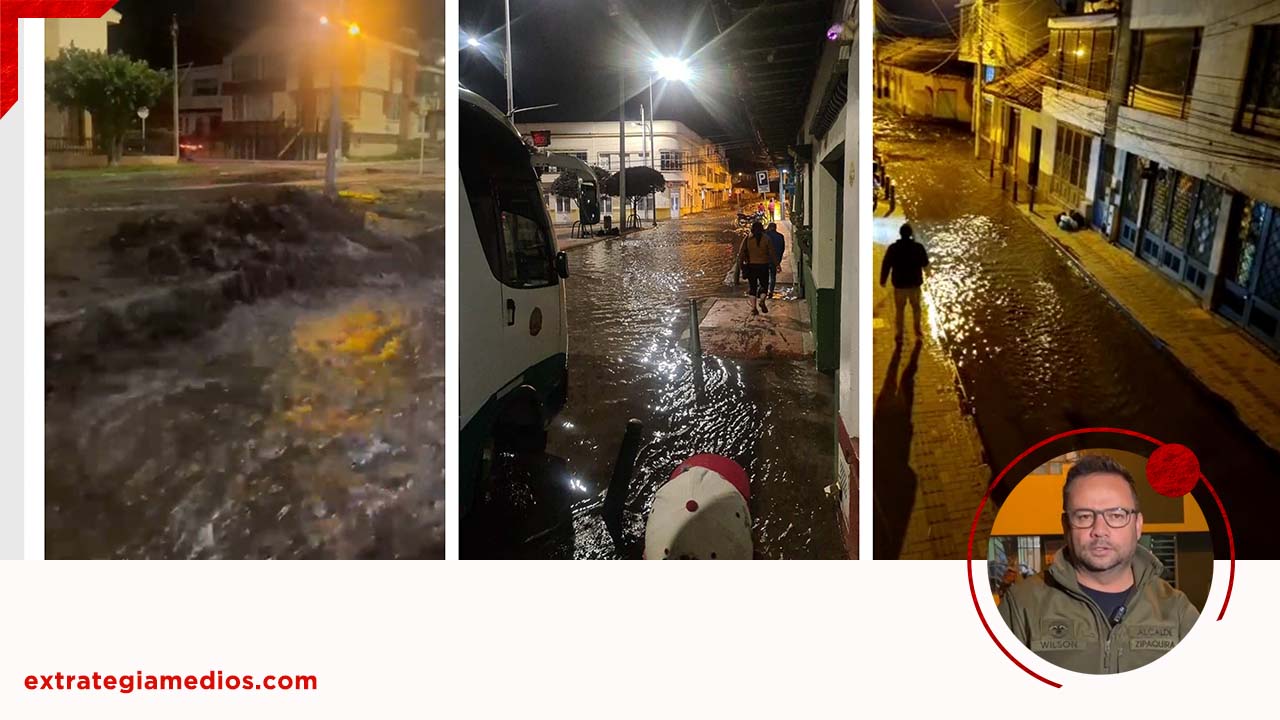 Emergencia por lluvias desbordamiento de quebradas en Zipaquira