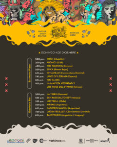 ROCK AL PARQUE DIA 4 HORARIOS