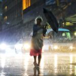 a millennial girl struggling with the umbrella in 2022 11 07 21 26 20 utc