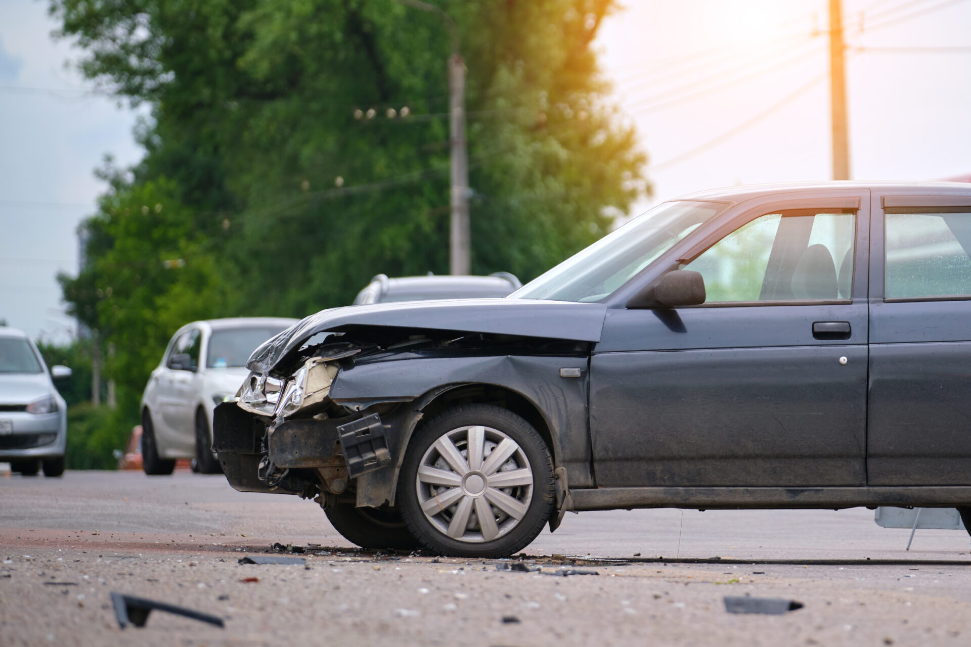 damaged in car accident vehicle on city street cra 2022 03 30 00 07 38 utc