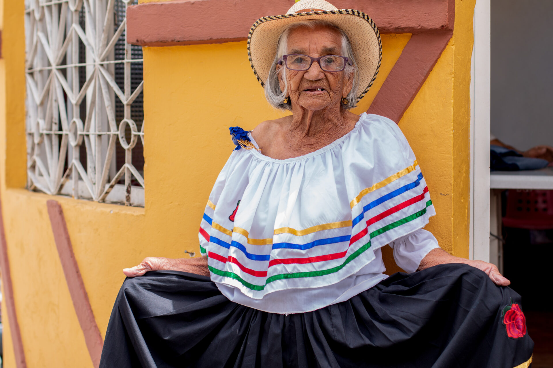 elderly peasant woman wearing a typical colombian 2022 07 29 00 06 57 utc