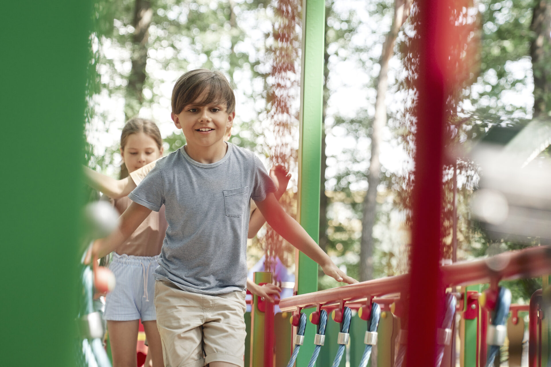 group of kids playing at the playground in summer 2022 08 14 04 48 20 utc