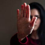 stop violence against women young woman with rais 2022 10 27 03 01 25 utc
