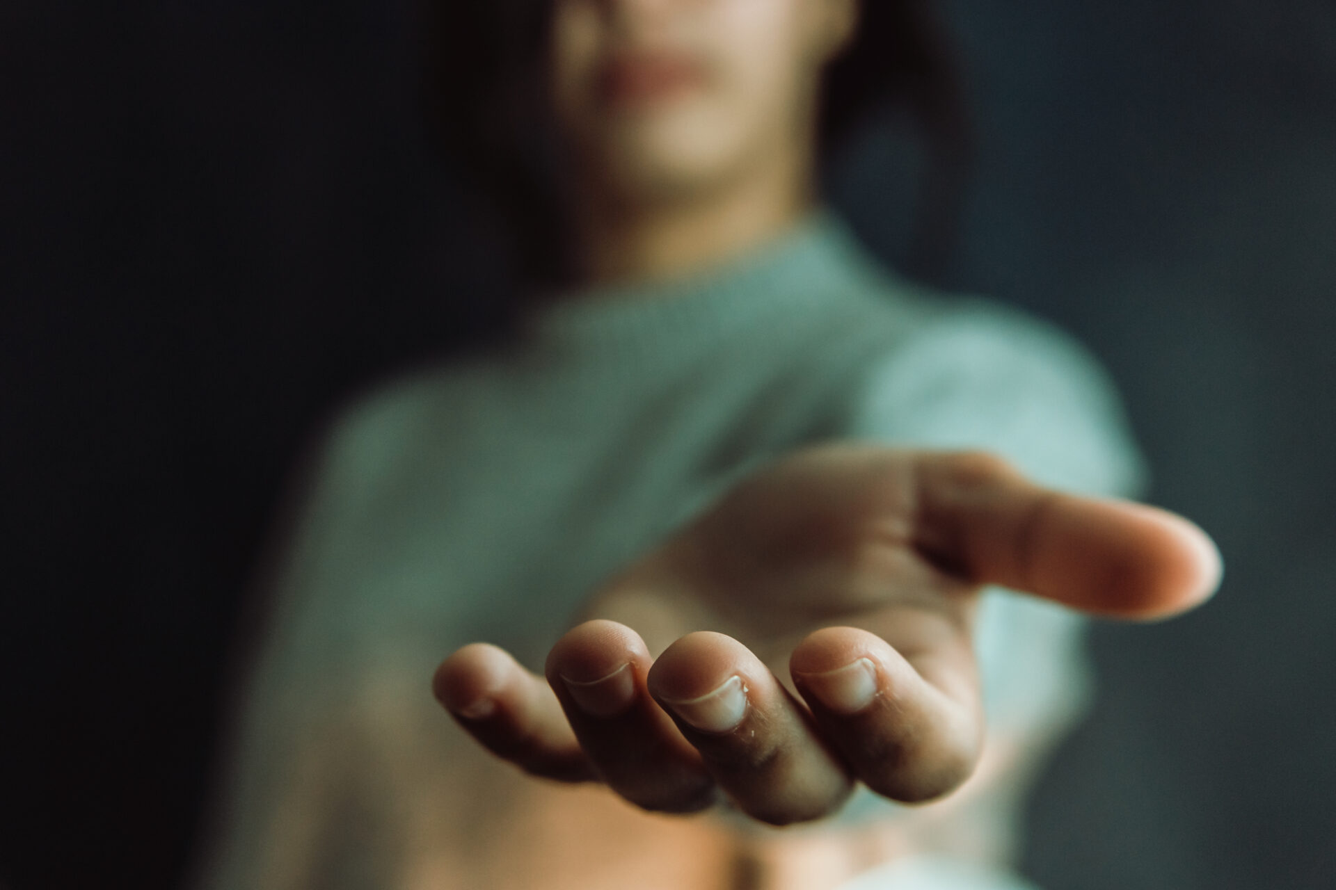 woman giving hands to the camera help and self he 2022 01 24 16 50 47 utc