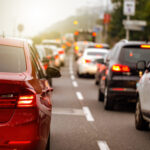 traffic jam in a city with long queue of cars wait 2021 08 29 17 13 49 utc