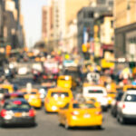 rush hour with defocused cars and yellow taxi cabs 2022 12 09 04 46 49 utc