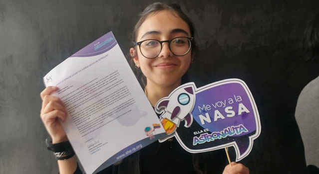 Maria Angelica Paez estudiante de Soacha a la Nasa 2
